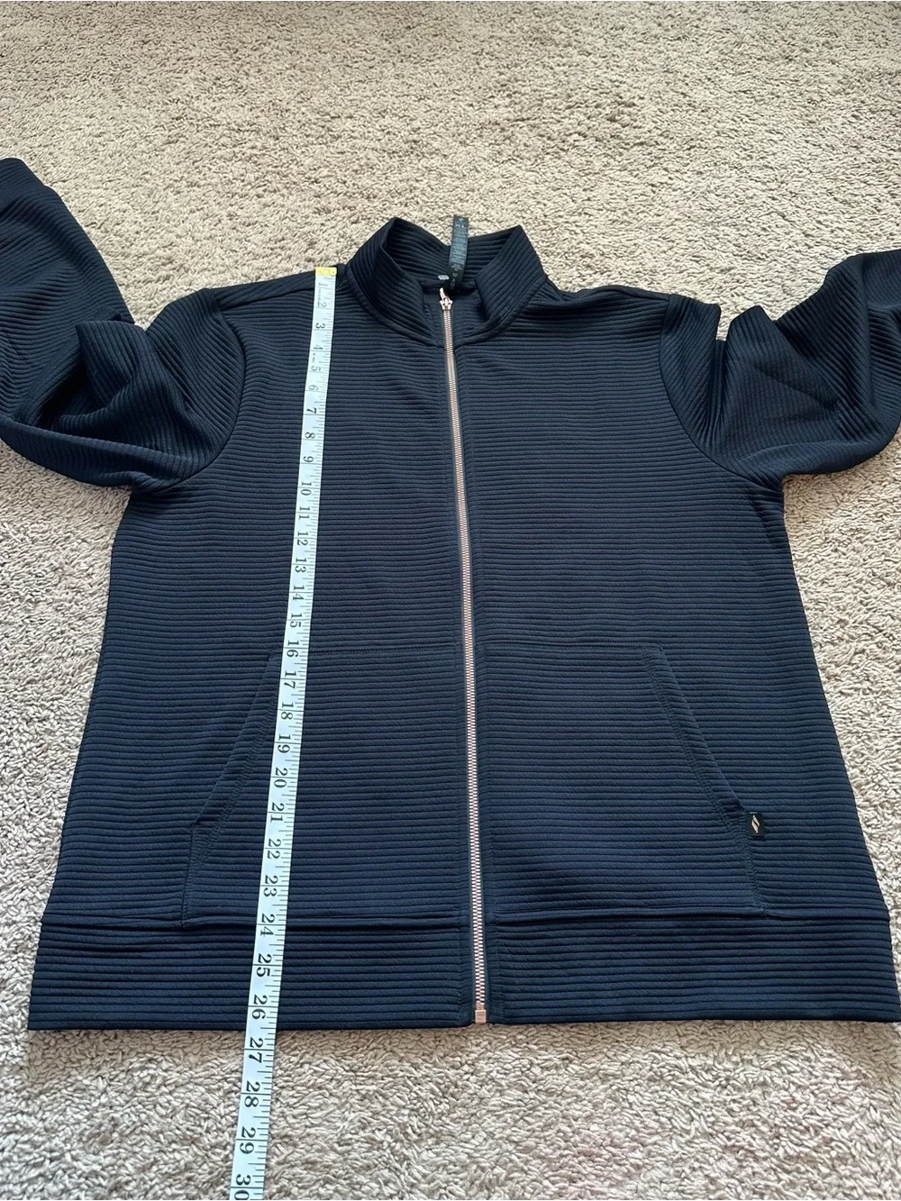 Skechers Women’s Go Walk Everywhere Jacket Black Zipper Ribbed Jacket Size XL
